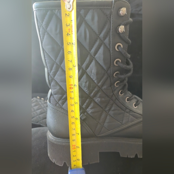 Bershka  Black Lace-Up Moto Boots - Picture 14 of 14